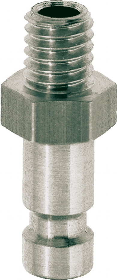 Click to enlarge - Another micro coupling but has high flow rates. One handed operation and available with a variety of end terminations. These couplings are used in robotics, dental, instrumentation and general pneumatics. Couplers and probes can be supplied with quick fit hose connections and panel mounting.